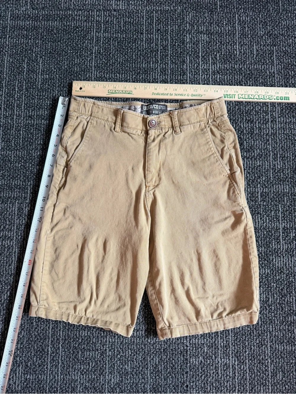 Lazer/Co Khaki Chino Utility Shorts Size 30